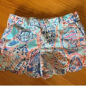 Lilly Pulitzer GIRLS Mini Callahan Shorts in "Shell Me About it"